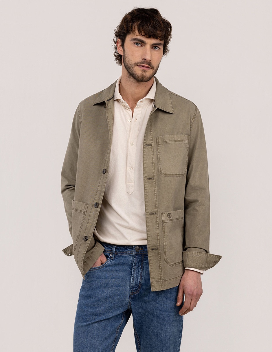 Camisa casual de algodón manga larga para hombre 1