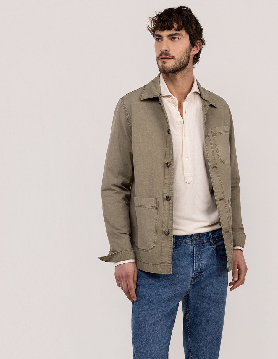Camisa casual de algodón manga larga para hombre 4