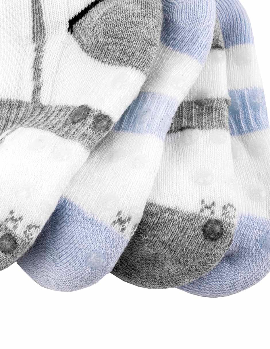 Tin antiderrapante Baby de algodón para bebé niño 2 pares 3
