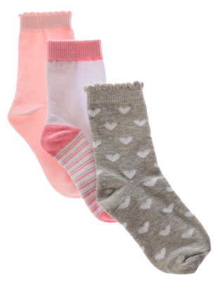 Set calcetín de algodón para niña 2 pares 1