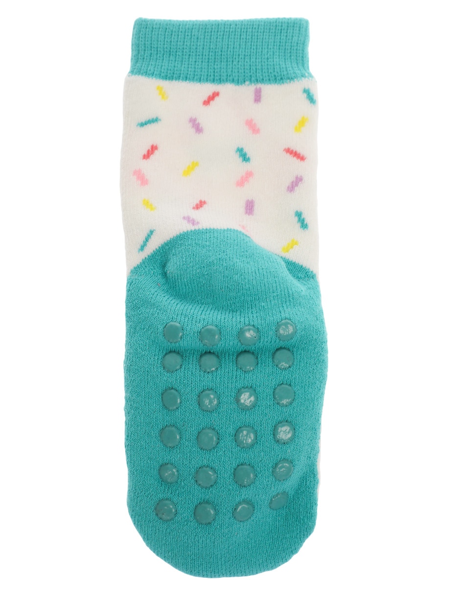 Calceta antiderrapante Baby Creysi Collection de algodón para bebé niña