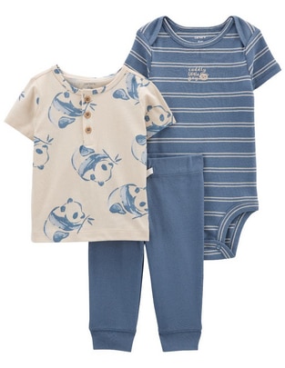 Conjunto Carter's de algodón para niño 3 piezas