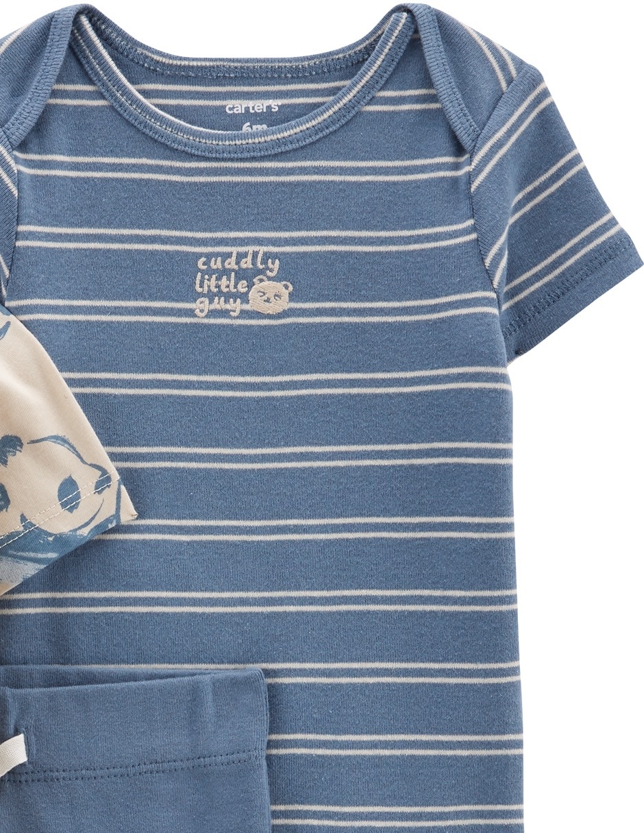 Conjunto Carter's de algodón para niño 3 piezas