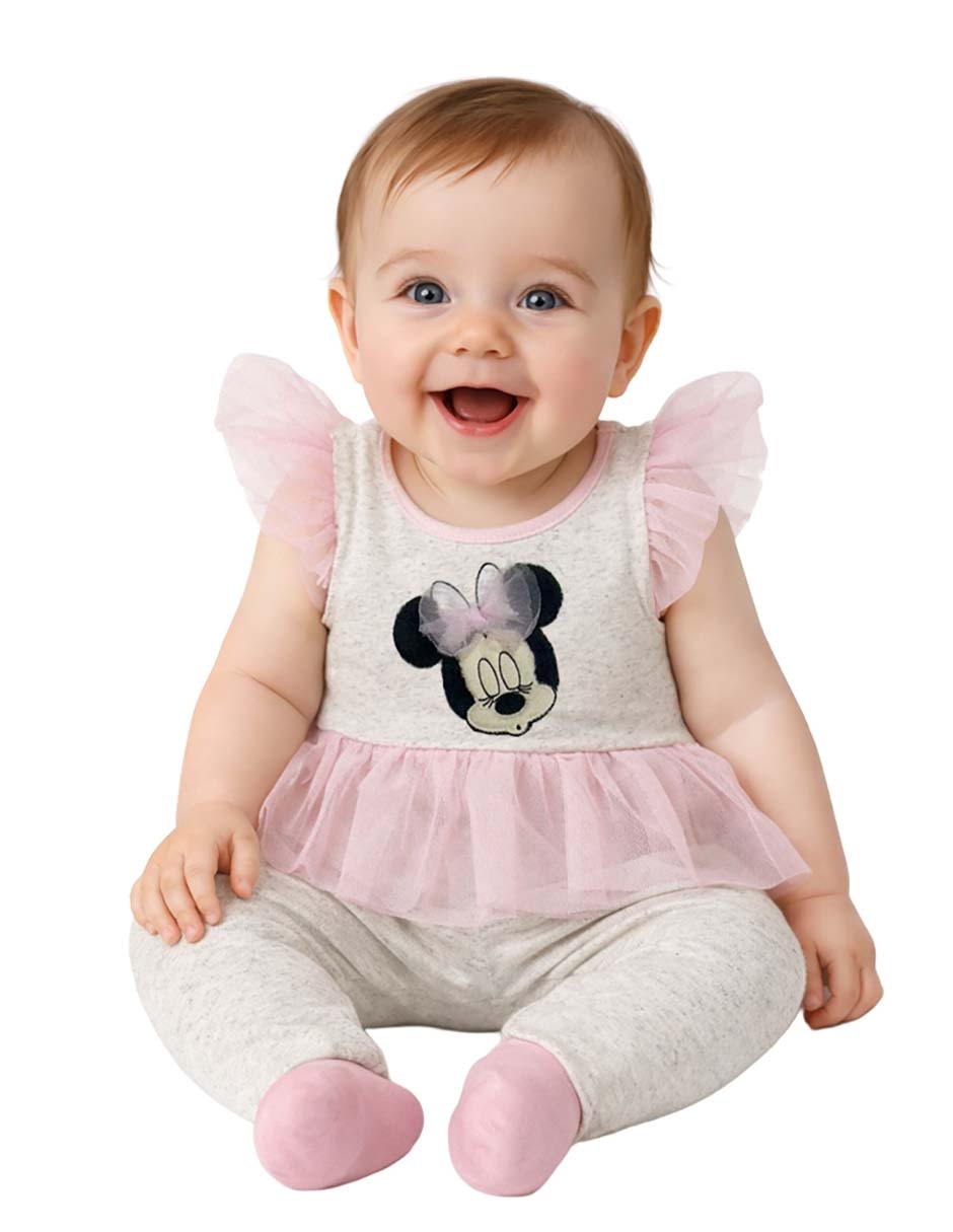 Mameluco Minnie Mouse de algodón para bebé niña 1
