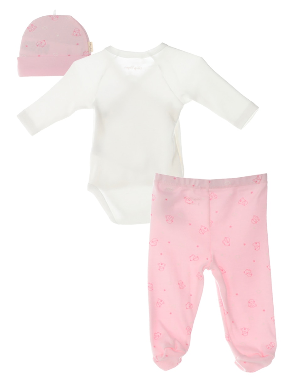 Conjunto Baby de algodón para bebé niña 3 piezas 2