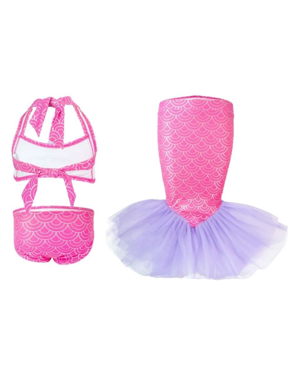 Traje de baño conjunto mermaids fancy scales sirena para bebé niña