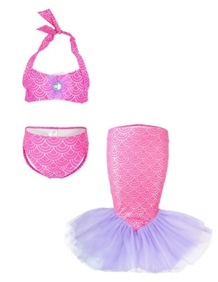 Traje de baño conjunto Mermaids Fancy Scales Sirena para bebé niña Traje de baño conjunto Mermaids Fancy Scales Sirena para bebé niña