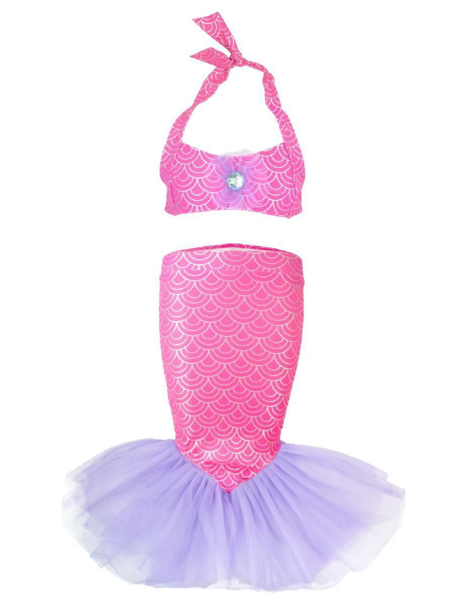 Traje de baño conjunto Mermaids Fancy Scales Sirena para bebé niña 5