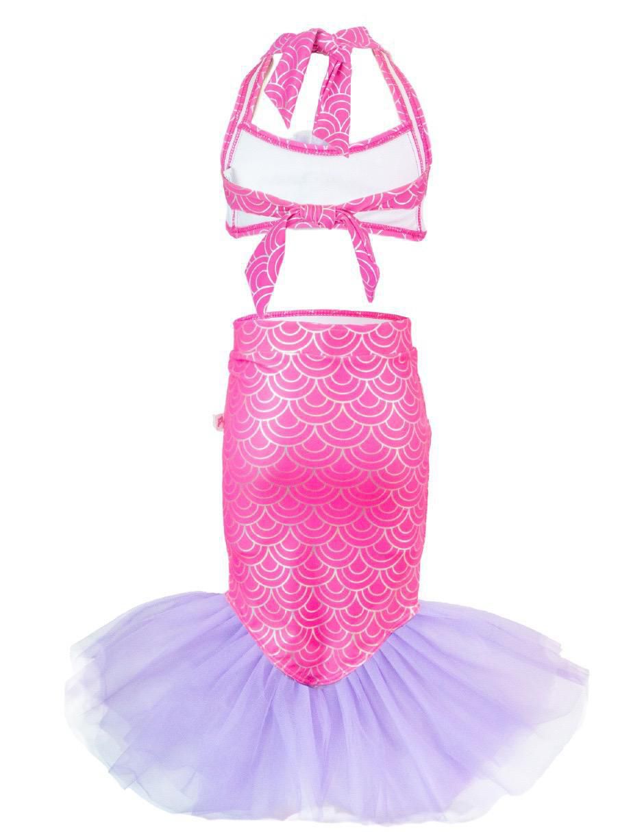 Traje de baño conjunto Mermaids Fancy Scales Sirena para bebé niña 4