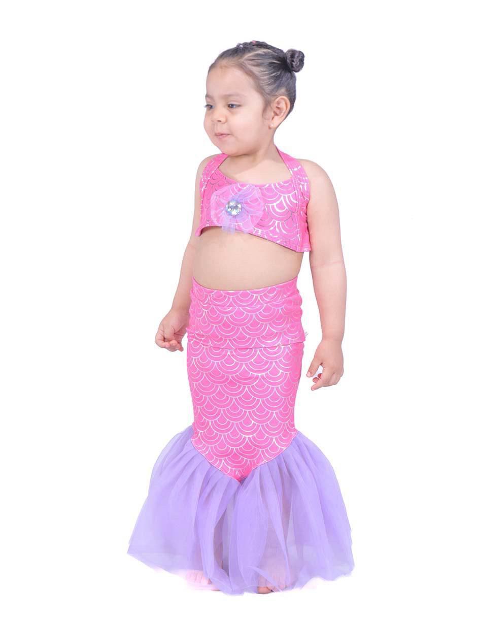 Traje de baño conjunto Mermaids Fancy Scales Sirena para bebé niña 3