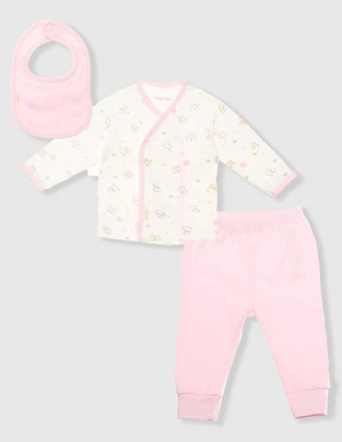 Conjunto de algodón para bebé niña 3 piezas 1