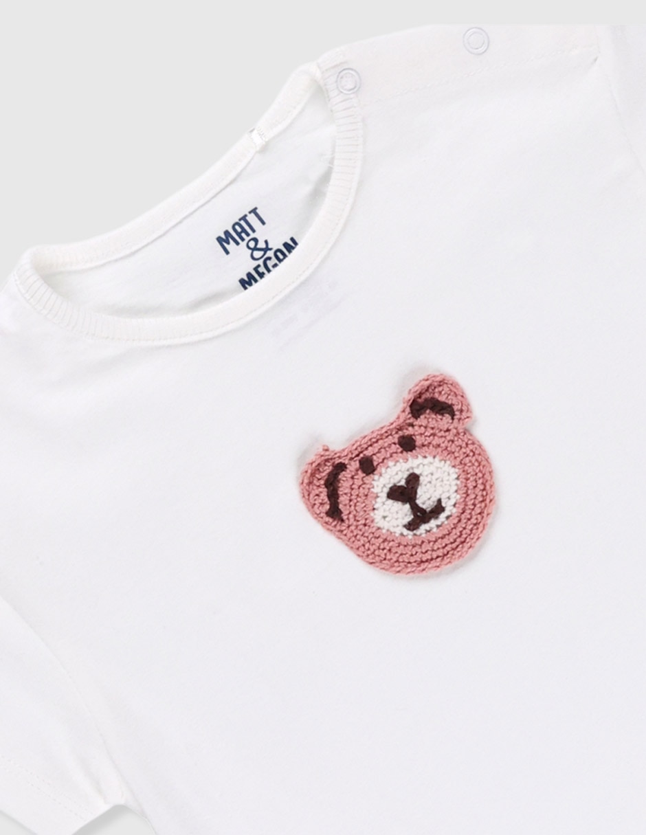 Playera manga corta para bebé niña