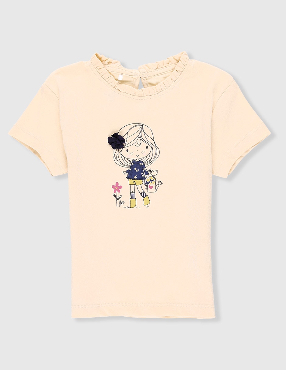 Playera manga corta para niña