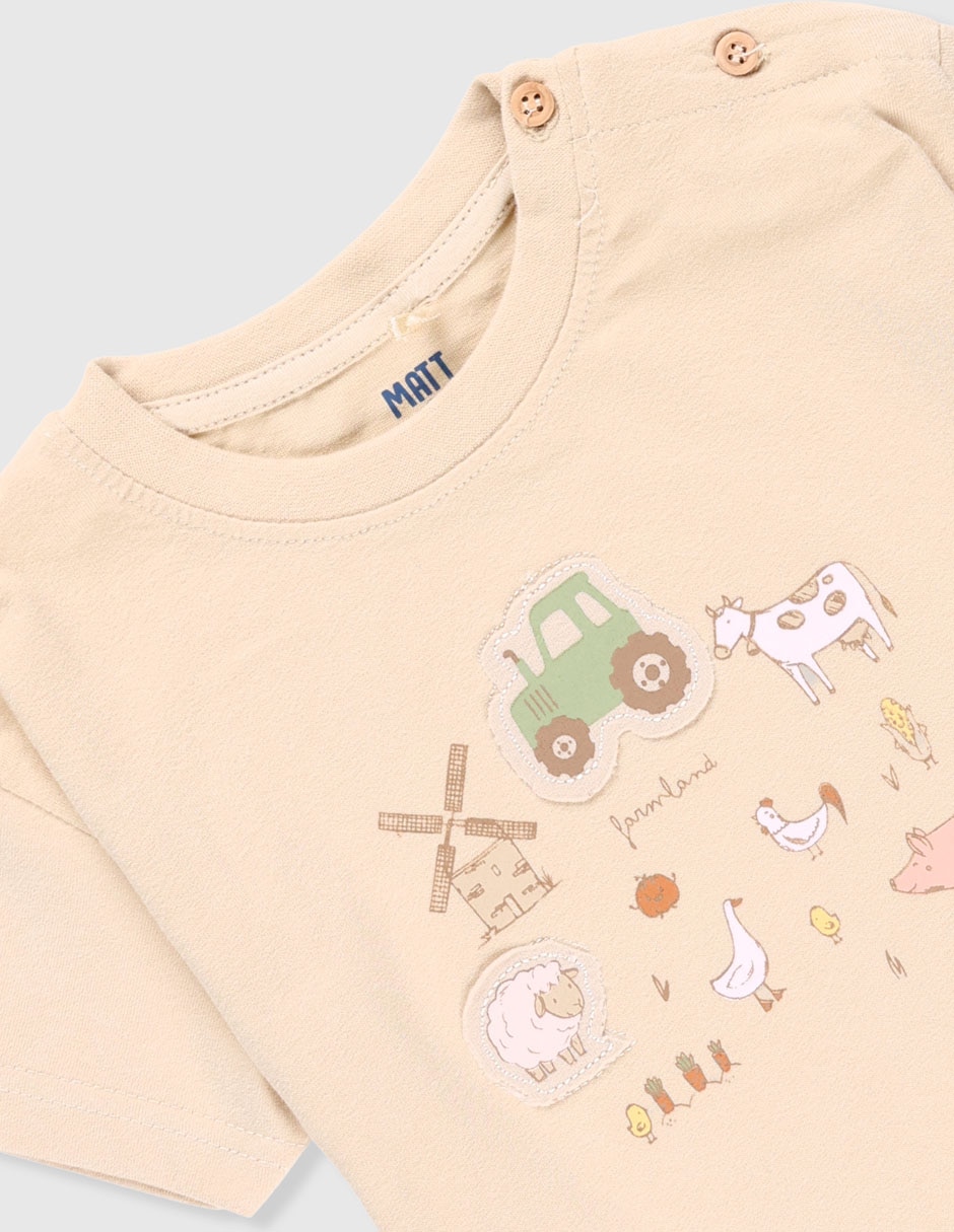 Playera manga corta para bebé