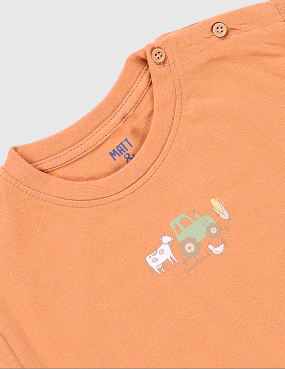 Playera manga corta para bebé niño