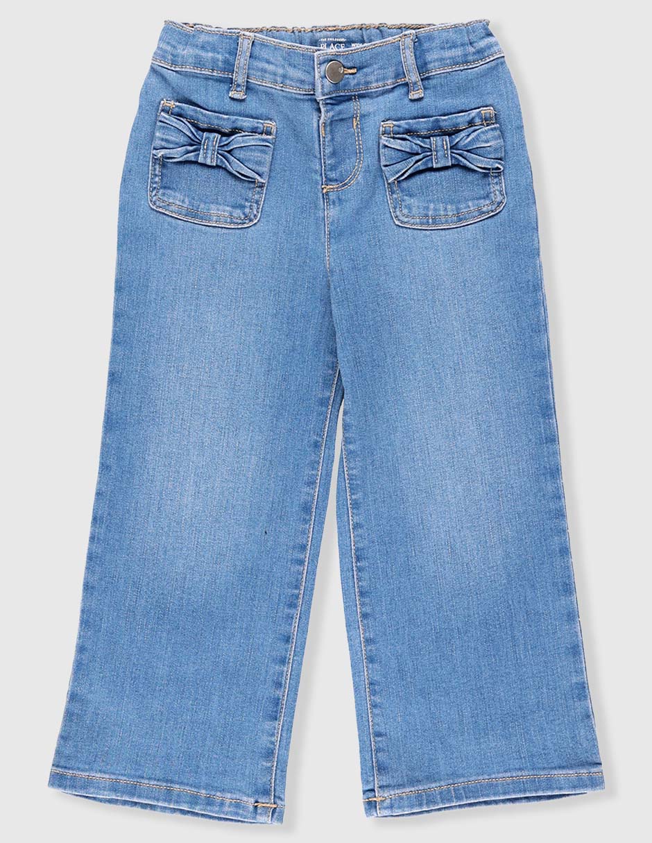 Jeans straight The Children's Place lavado claro para bebé niña