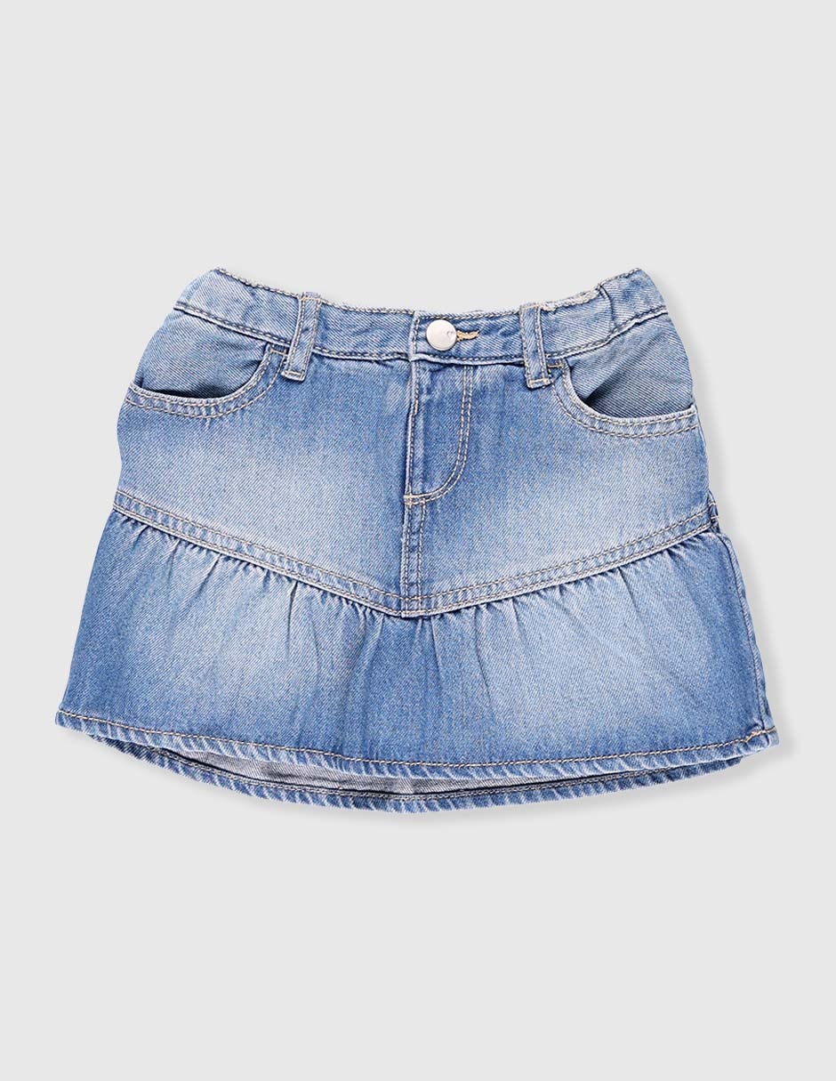 Falda short The Children's Place de mezclilla para bebé niña