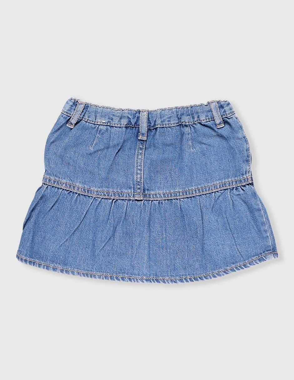 Falda short The Children's Place de mezclilla para bebé niña