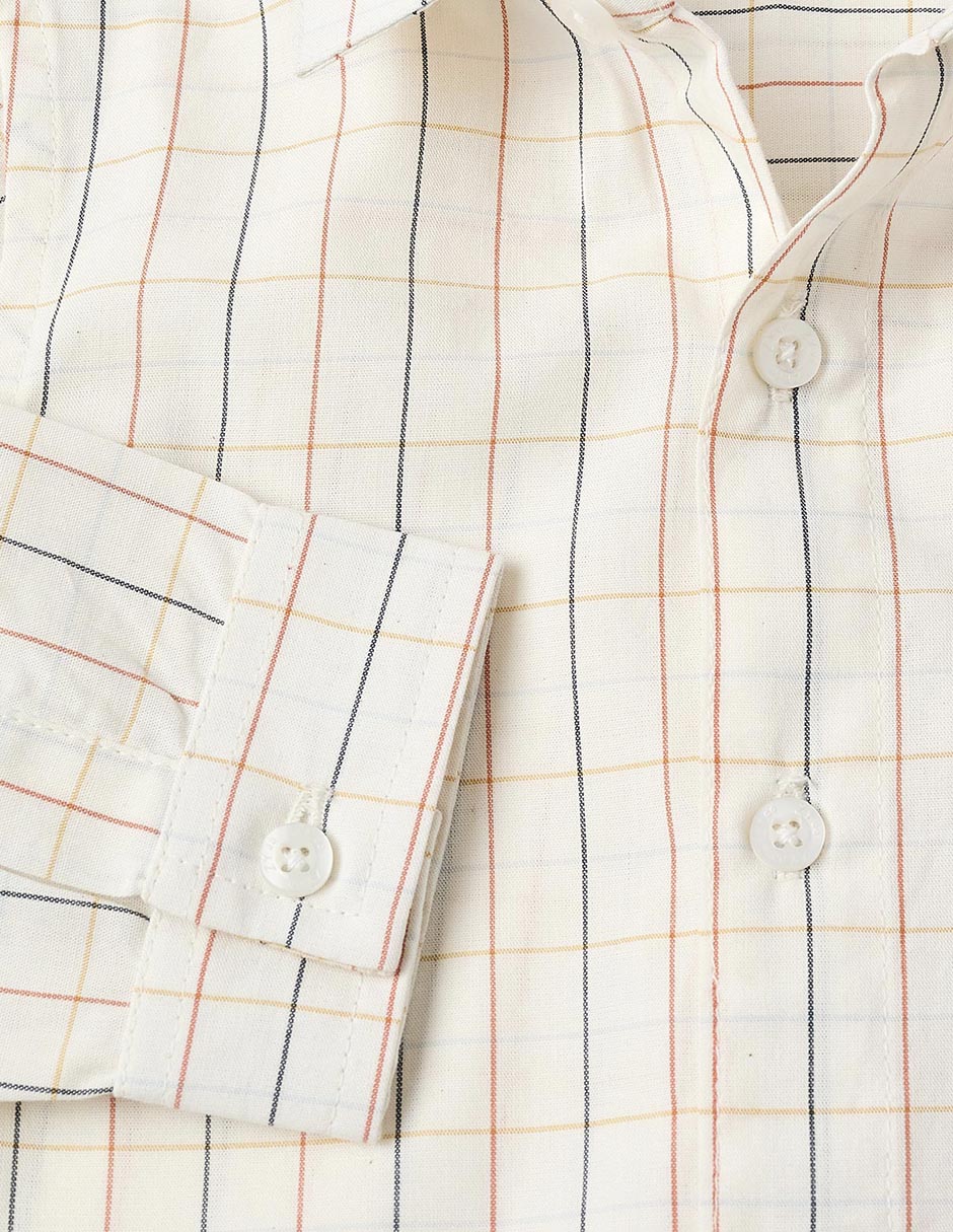 Camisa casual de algodón manga larga para niño