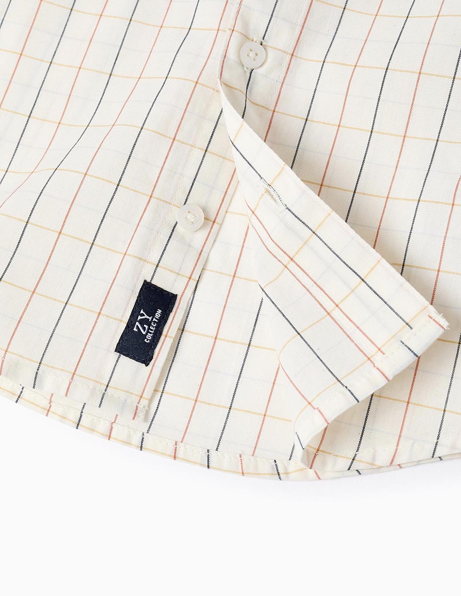Camisa casual de algodón manga larga para niño