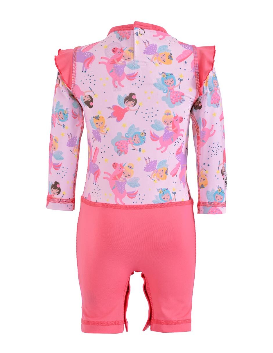Wetsuit estampado bloques de color para niña 7