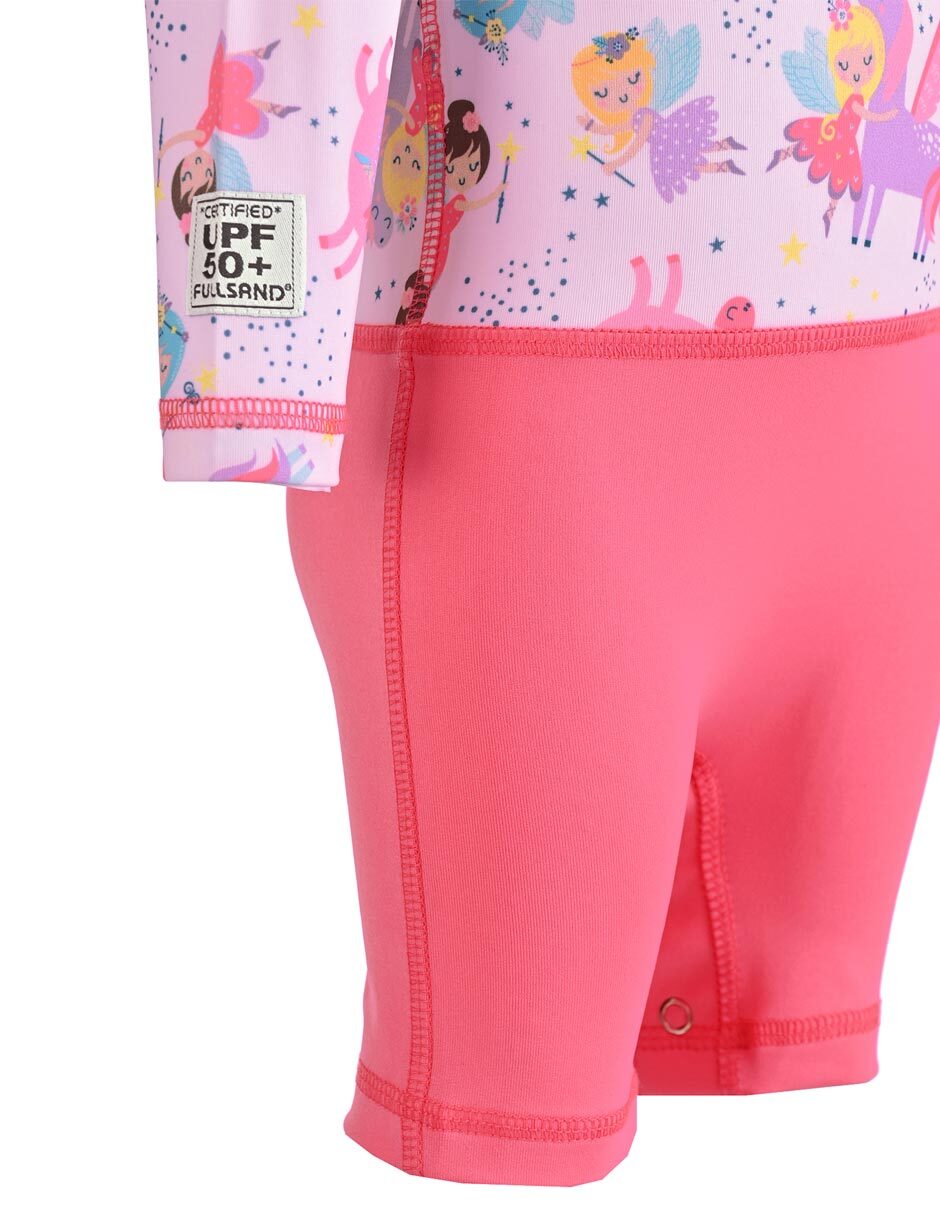 Wetsuit estampado bloques de color para niña 4