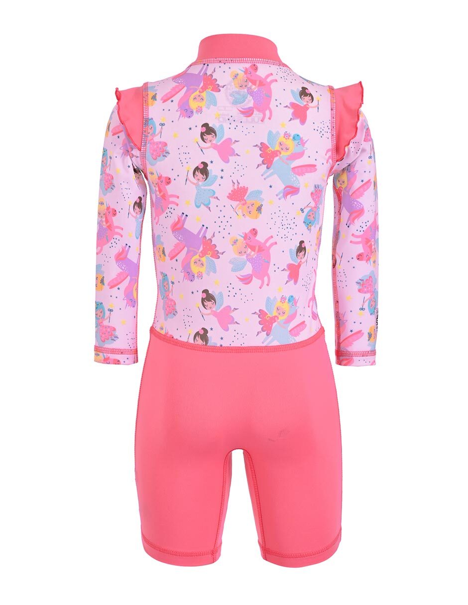 Wetsuit estampado bloques de color para niña 8
