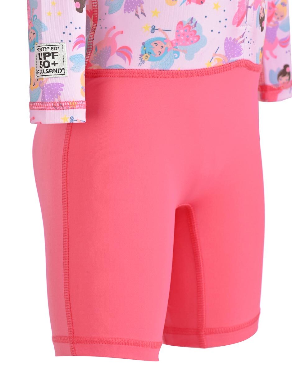 Wetsuit estampado bloques de color para niña 6