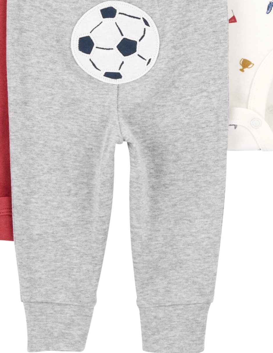 Conjunto de algodón para bebé niño 3 piezas 5