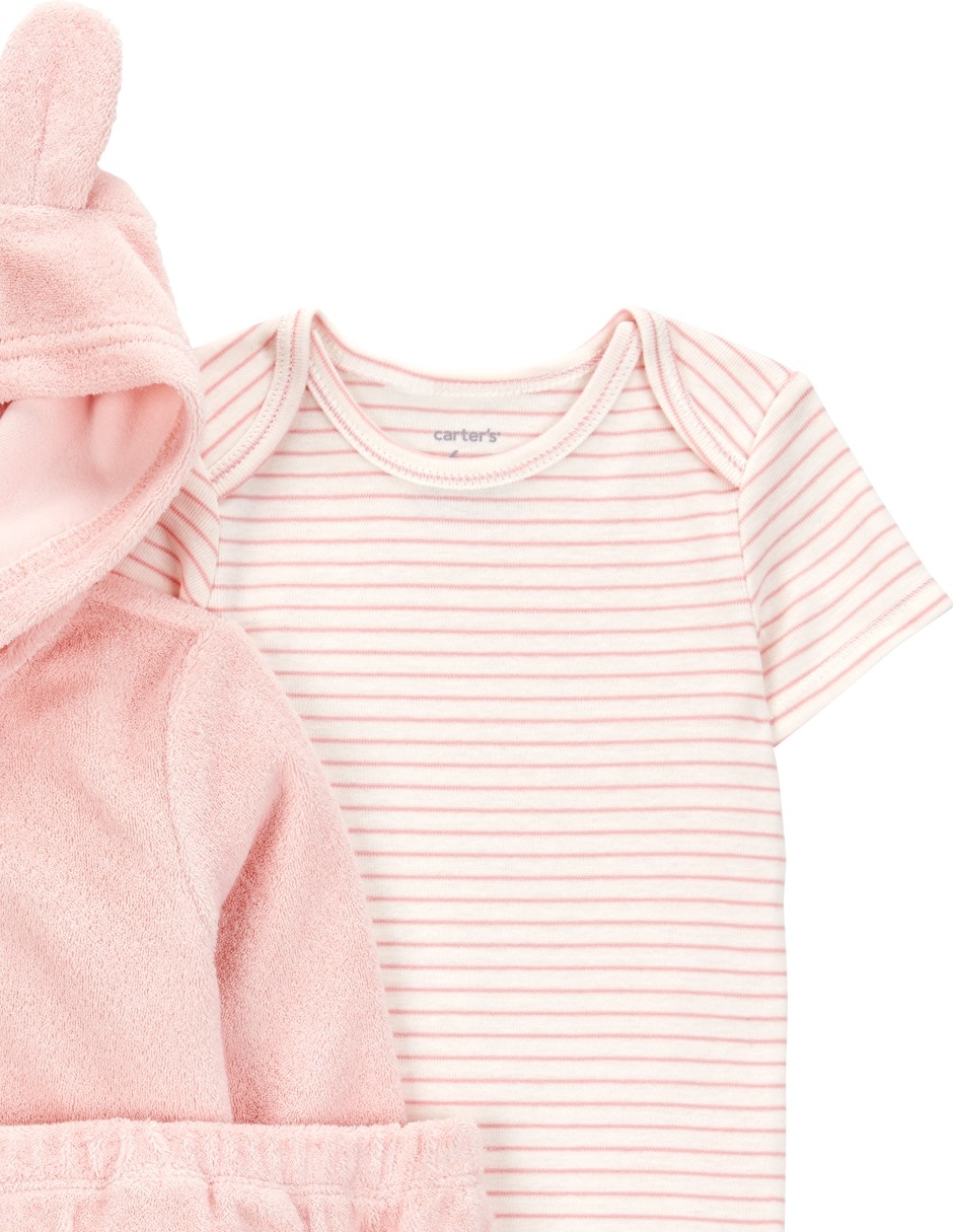 Conjunto de algodón para bebé niña 3 piezas 6