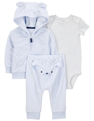Conjunto de algodón para bebé niño 3 piezas Conjunto de algodón para bebé niño 3 piezas
