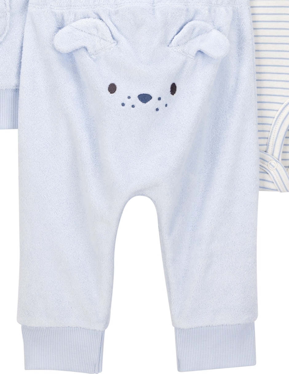 Conjunto de algodón para bebé niño 3 piezas 5