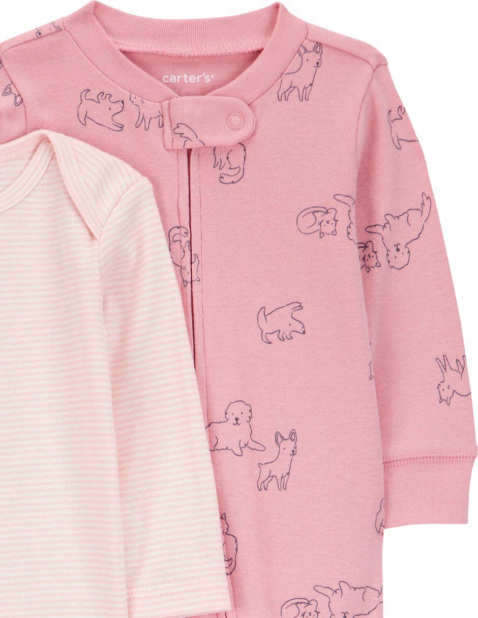 Conjunto de algodón para bebé niña 3 piezas 6