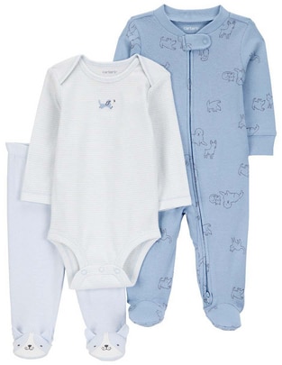 Conjunto de algodón para bebé niño 3 piezas Conjunto de algodón para bebé niño 3 piezas