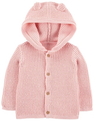Suéter con capucha para bebé niña Suéter con capucha para bebé niña