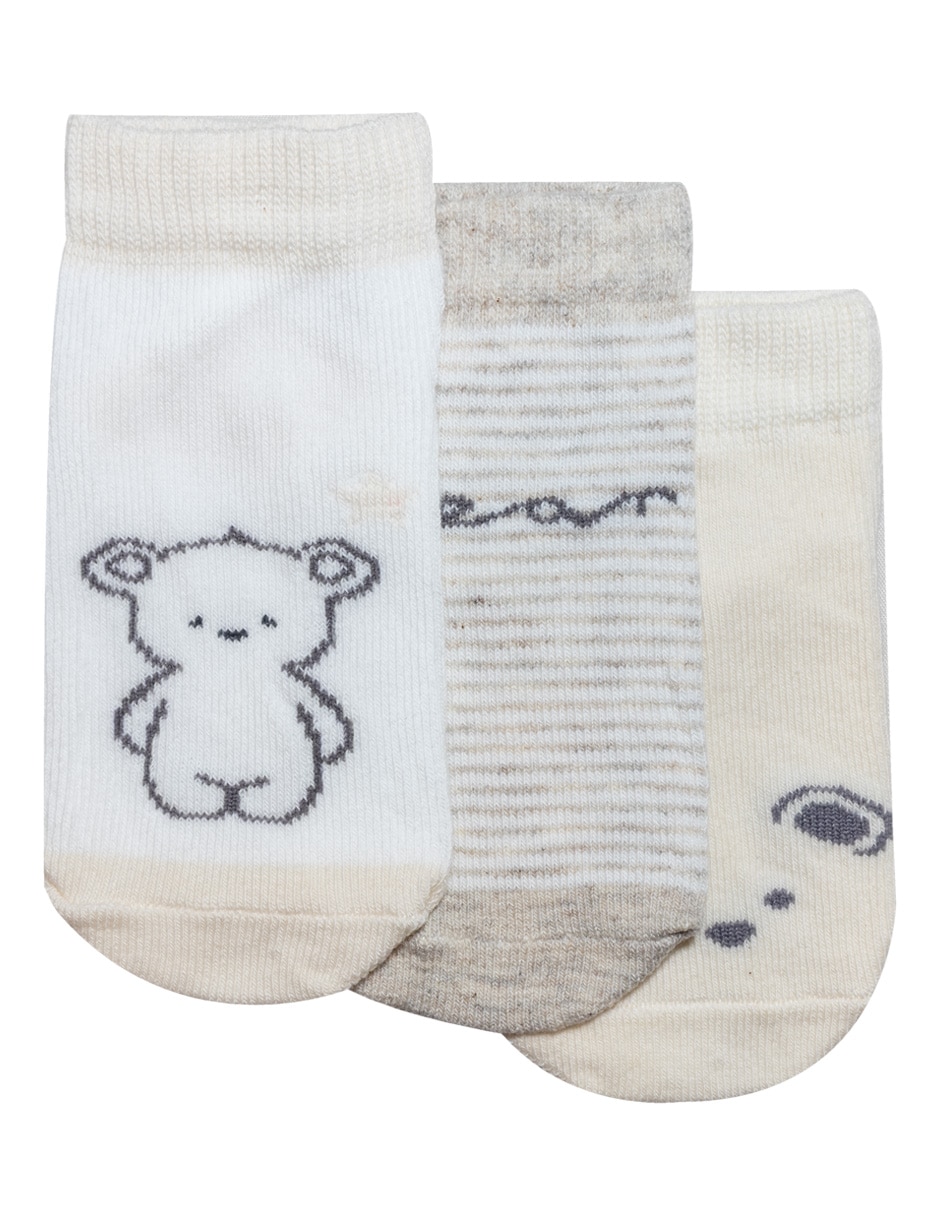 Set calcetín de algodón para niña 3 pares