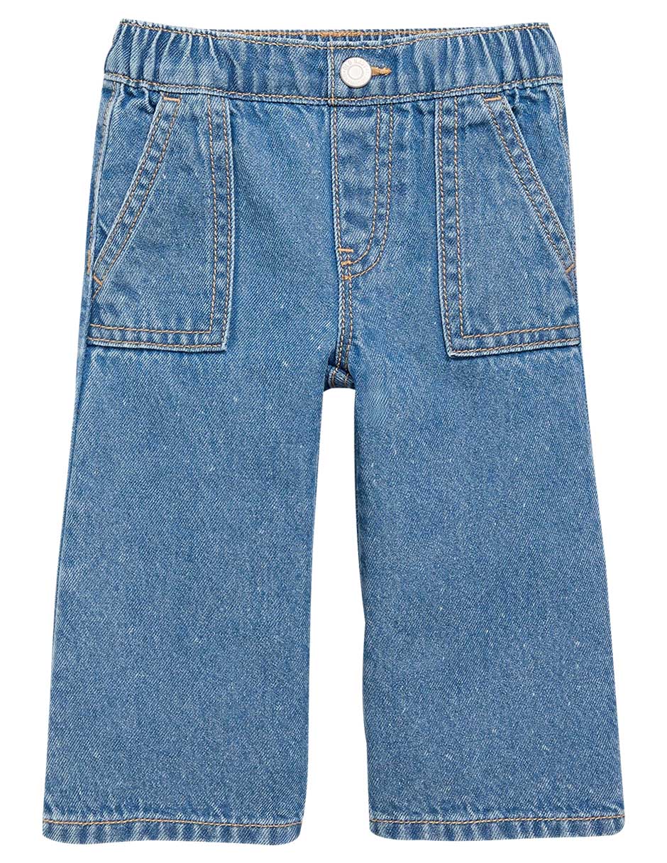 Jeans flare Old Navy lavado obscuro para bebé niña