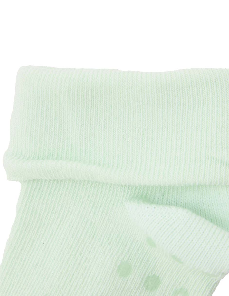 Set de calcetín antiderrapante Punto Blanco de algodón para bebé niña 3 pares