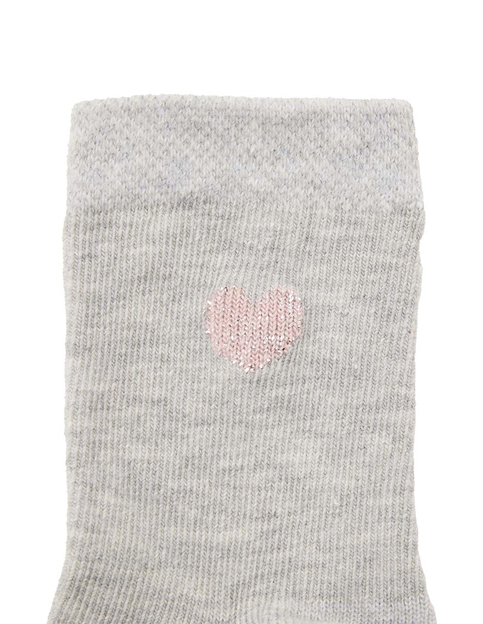 Set de calceta antiderrapante Punto Blanco de algodón para bebé niña 3 pares