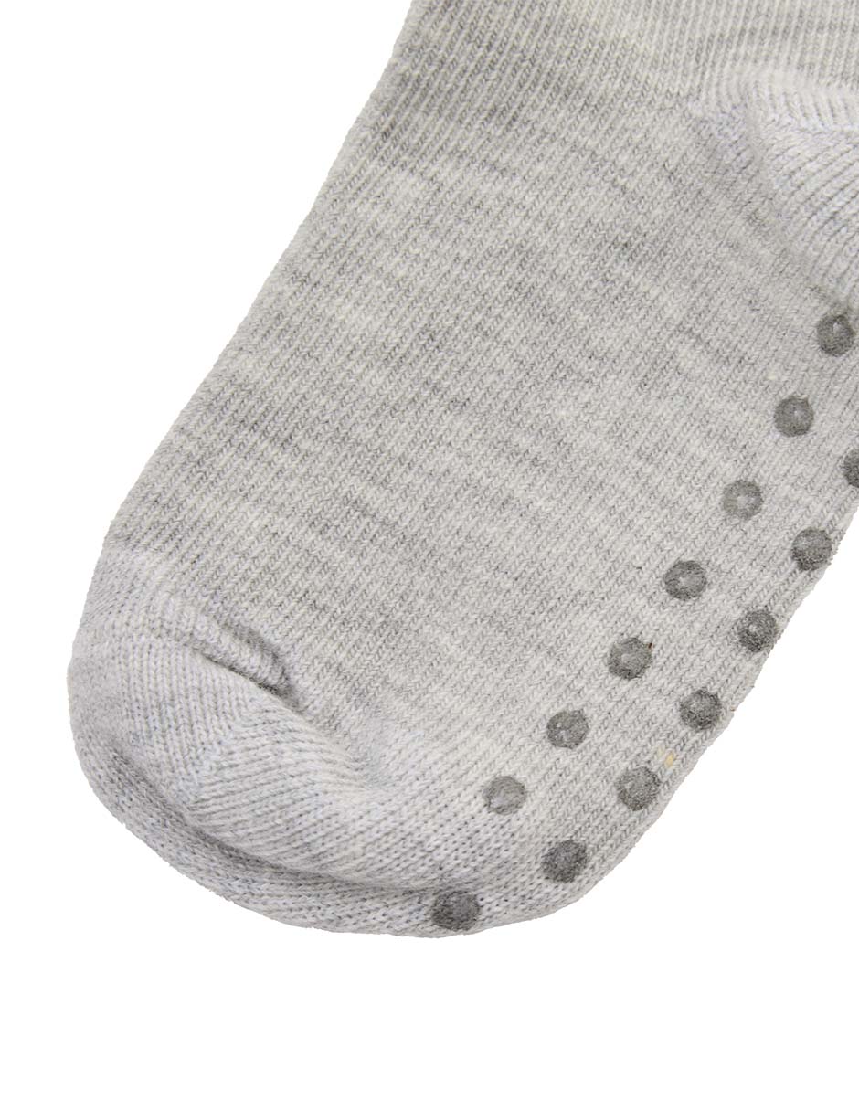 Set de calceta antiderrapante Punto Blanco de algodón para bebé niña 3 pares