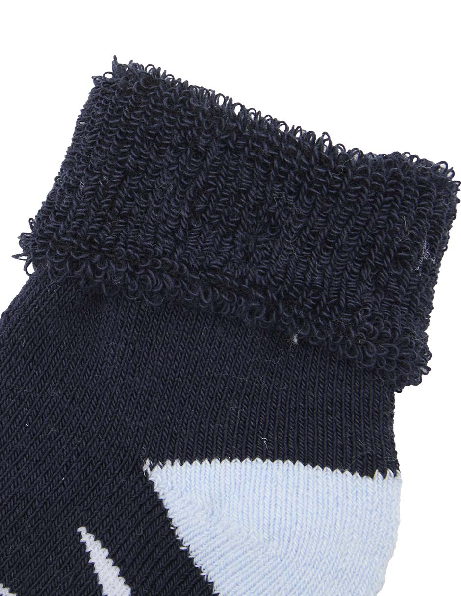 Set de tín antiderrapante Punto Blanco de algodón para bebé niño 8 pares