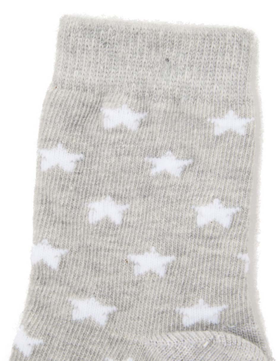 Set de calceta antiderrapante Punto Blanco de algodón para bebé niña 6 pares
