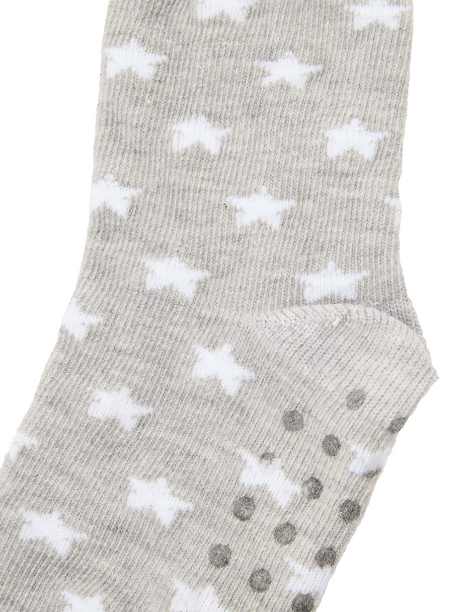 Set de calceta antiderrapante Punto Blanco de algodón para bebé niña 6 pares