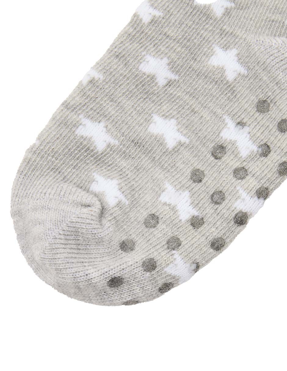 Set de calceta antiderrapante Punto Blanco de algodón para bebé niña 6 pares