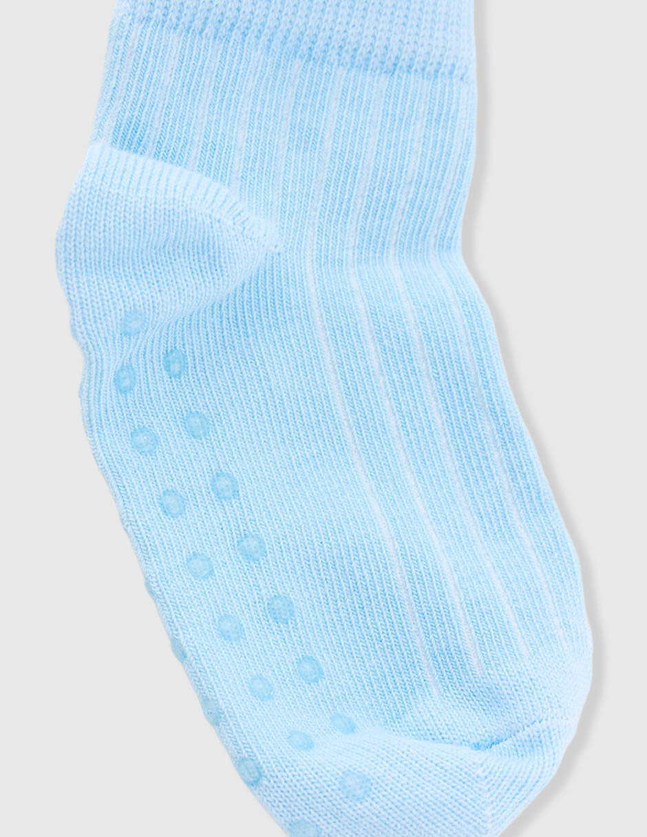 Set de calcetín antiderrapante Punto Blanco de algodón para bebé niño 3 pares