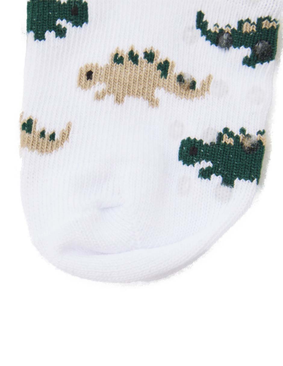 Set de tín antiderrapante Punto Blanco de algodón para bebé niño 3 pares
