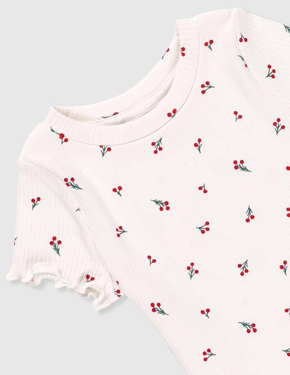 Playera Cat & manga corta para bebé niña 3