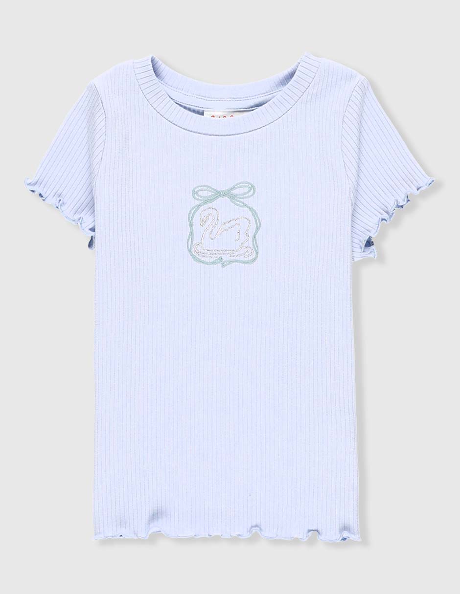 Playera Cat & manga corta para niña
