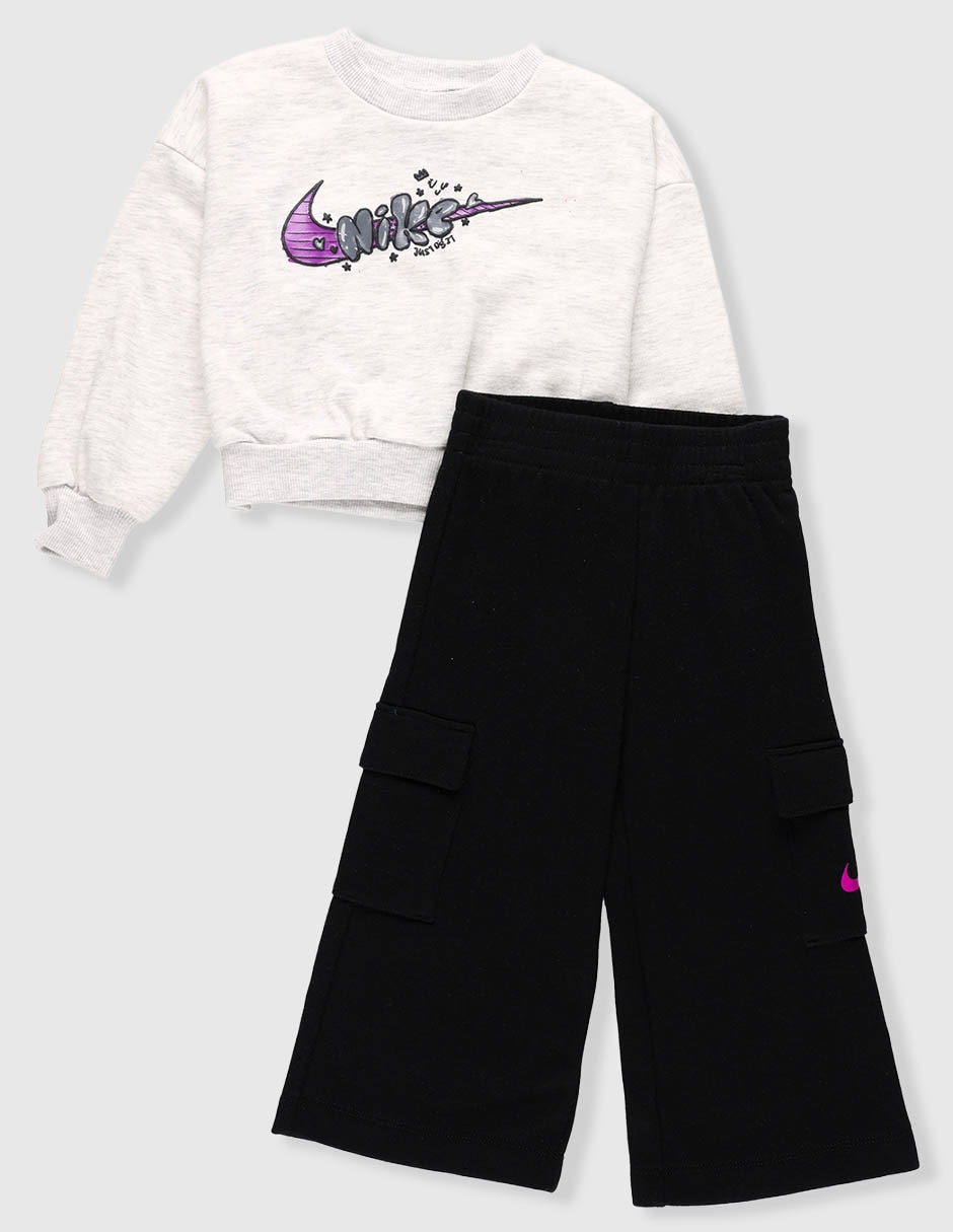 Conjunto pants Nike de algodón para bebé niña