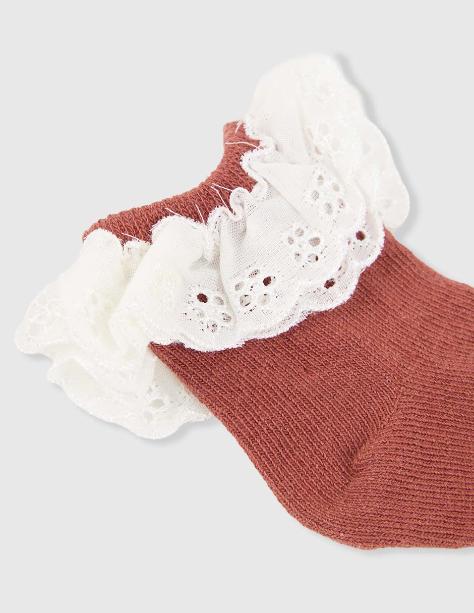 Set de calcetín Little Me de algodón para bebé niña 8 pares